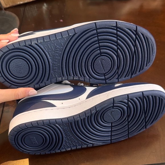 Nike Kids Navy and White High-Top Sneakers - Picture 2 of 4